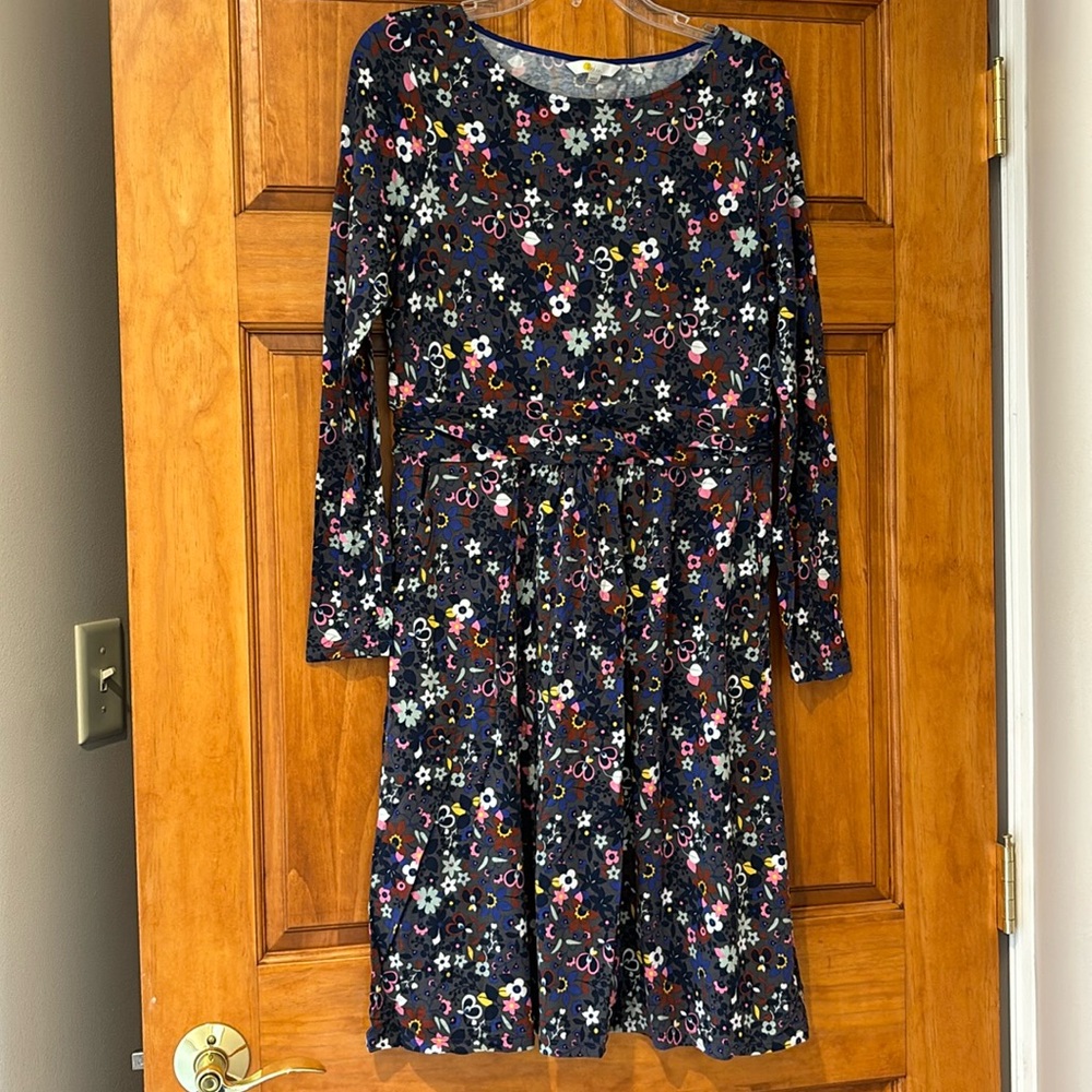 EUC boden long sleeve dress with pockets size 10P